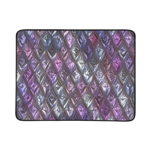 rhombus, diamond patterned lilac Beach Mat 78"x 60"