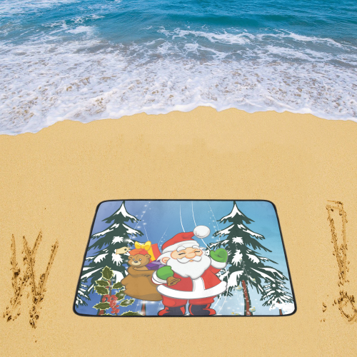 Cute Santa Claus Beach Mat 78"x 60"