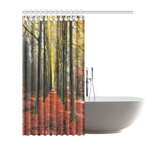 Autumn Forest Path Shower Curtain 66"x72"