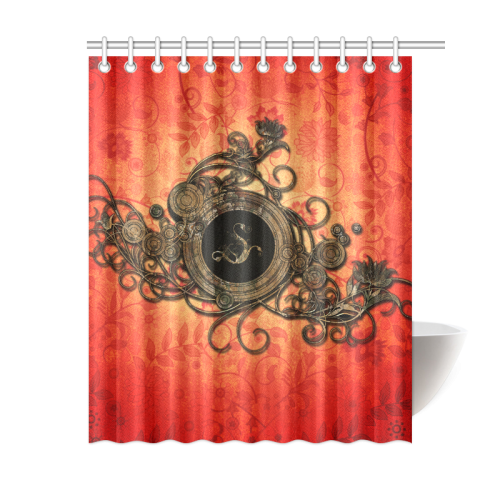 Decorative design, red and black Shower Curtain 60"x72"
