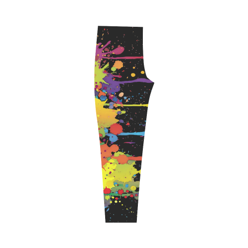 Crazy multicolored running SPLASHES Capri Legging (Model L02)