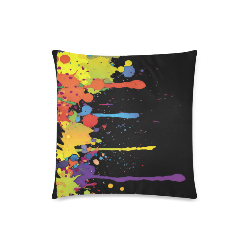 Crazy multicolored running SPLASHES Custom Zippered Pillow Case 18"x18"(Twin Sides)