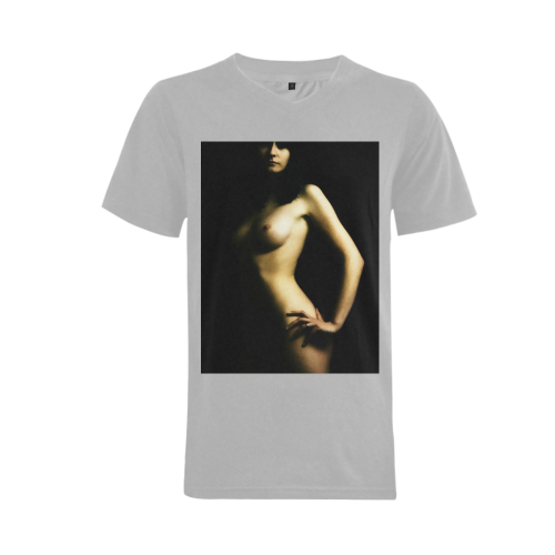 nude Men's V-Neck T-shirt  Big Size(USA Size) (Model T10)