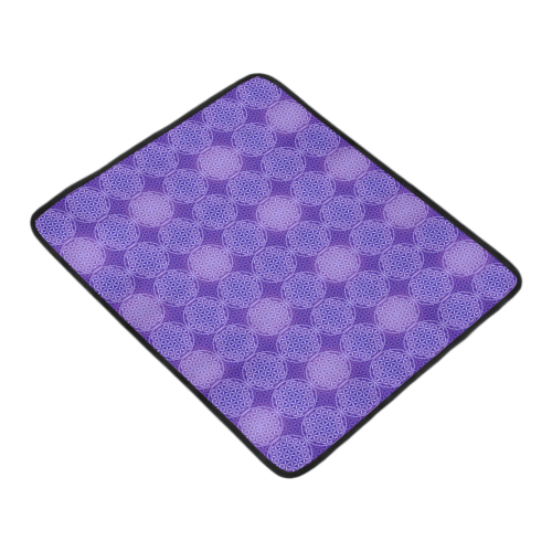 FLOWER OF LIFE stamp pattern purple violet Beach Mat 78"x 60"