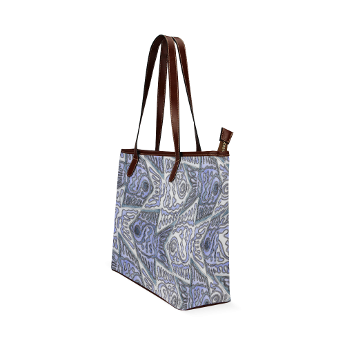 Fish Tessellation Shoulder Tote Bag (Model 1646)