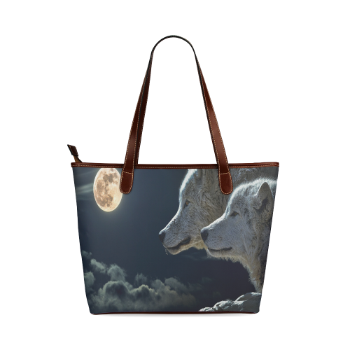 Wolven Love By The Light Of The Moon Shoulder Tote Bag (Model 1646)