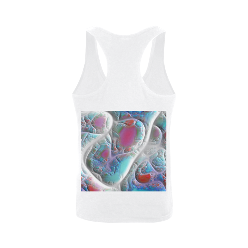 Blue & White Quilt, Abstract Delight Plus-size Men's I-shaped Tank Top (Model T32)