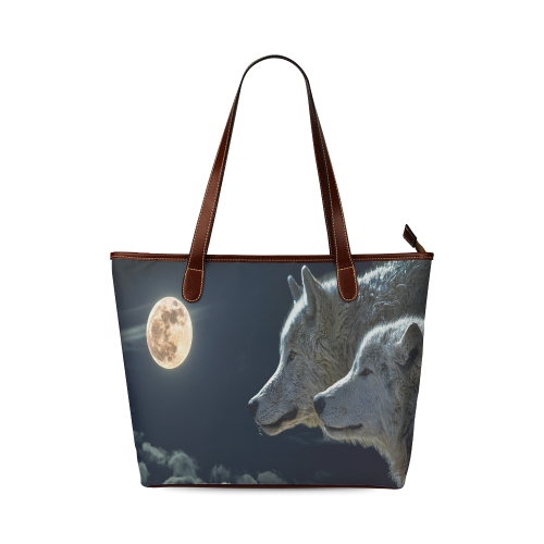 Wolven Love By The Light Of The Moon Shoulder Tote Bag (Model 1646)