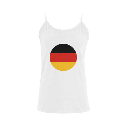 German Flag Colored Stripes Women's Spaghetti Top (USA Size) (Model T34)