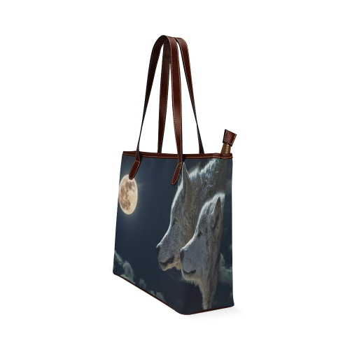 Wolven Love By The Light Of The Moon Shoulder Tote Bag (Model 1646)