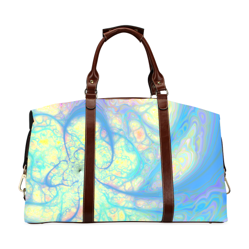 Blue Angel, Abstract Cosmic Azure Lemon Classic Travel Bag (Model 1643)