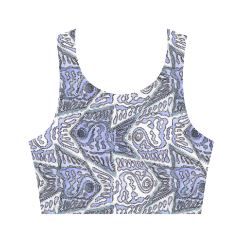 Fish Tessellation Women's Crop Top (Model T42)