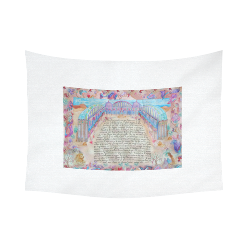 priere du medecin selon Maimonide. en francais Cotton Linen Wall Tapestry 80"x 60"