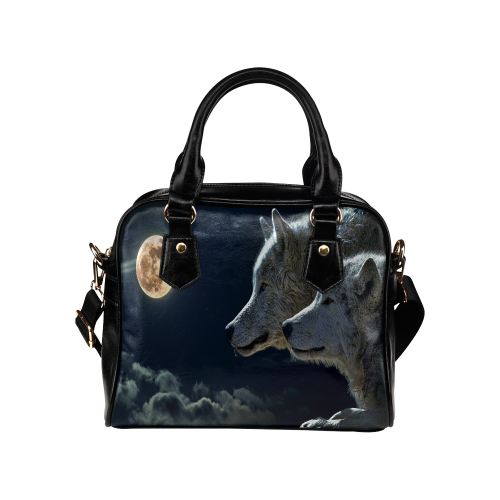 Wolven Love By The Light Of The Moon Shoulder Handbag (Model 1634)