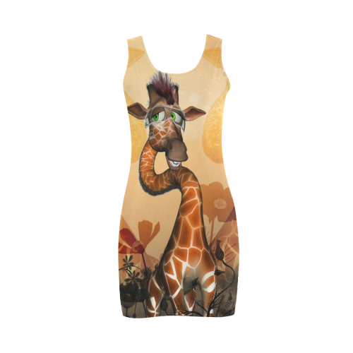 Funny, sweet giraffe Medea Vest Dress (Model D06)