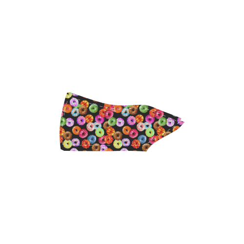 Colorful Yummy DONUTS pattern Men's Slip-on Canvas Shoes (Model 019)