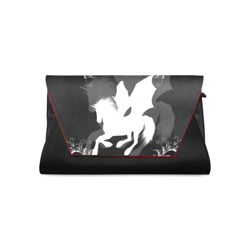 Wonderful white unicorn Clutch Bag (Model 1630)