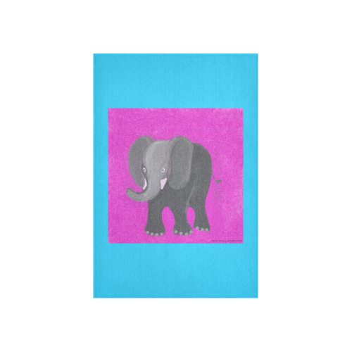 elephant-pourpre Cotton Linen Wall Tapestry 40"x 60"