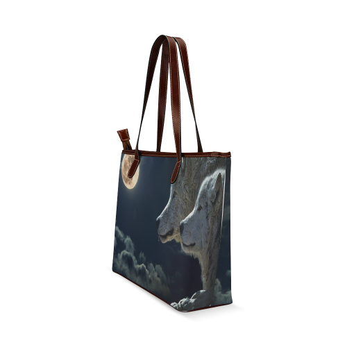 Wolven Love By The Light Of The Moon Shoulder Tote Bag (Model 1646)