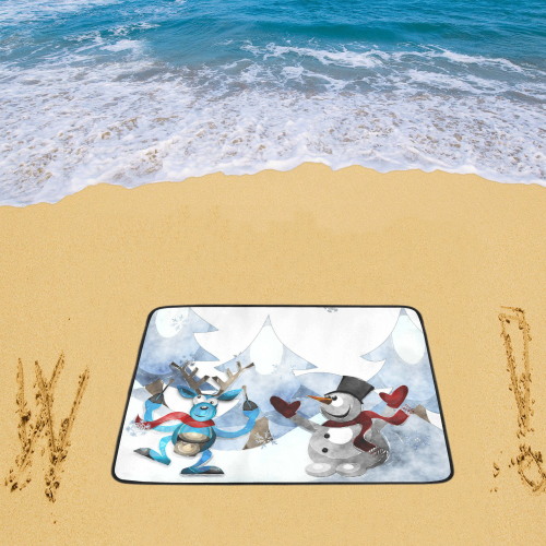 Snowman20160605 Beach Mat 78"x 60"