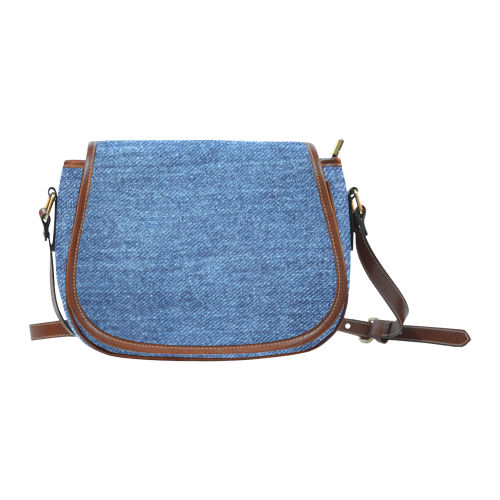 Classic Denim Blue Saddle Bag/Small (Model 1649) Full Customization