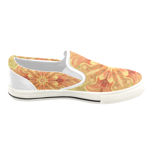 yellow Men's Unusual Slip-on Canvas Shoes (Model 019)