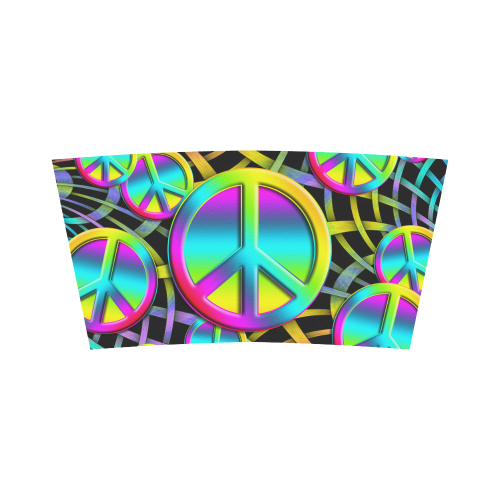 Neon Colorful PEACE pattern Bandeau Top