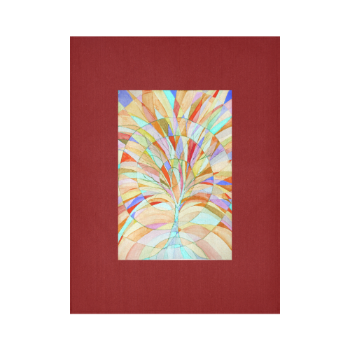 arbre vitrail 2 Cotton Linen Wall Tapestry 60"x 80"