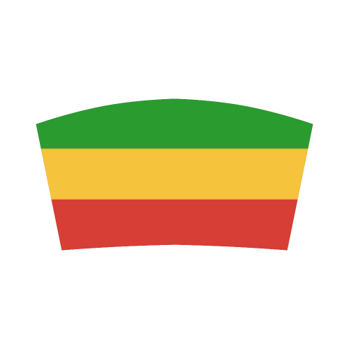 Rastafari Flag Colored Stripes Bandeau Top