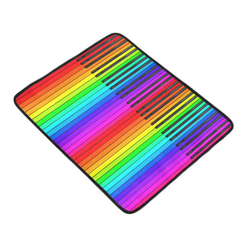 Rainbow Piano Keyboard Beach Mat 78"x 60"