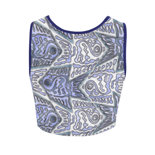 Fish Tessellation Women's Crop Top (Model T42)