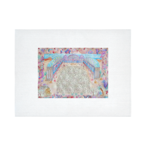 priere du medecin selon Maimonide. en francais Cotton Linen Wall Tapestry 80"x 60"