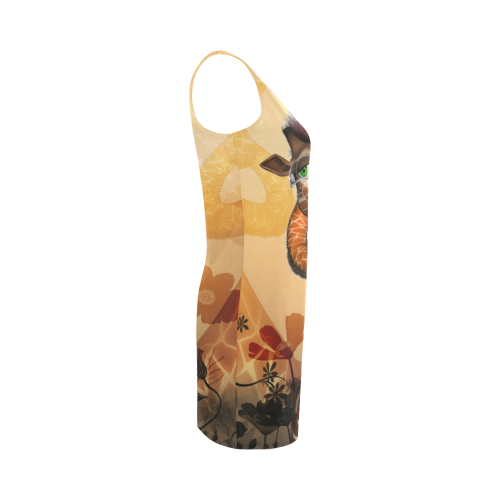 Funny, sweet giraffe Medea Vest Dress (Model D06)