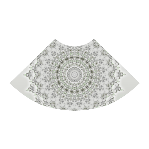 Kaleidoscope Fractal Mandala Grey Green Atalanta Sundress (Model D04)