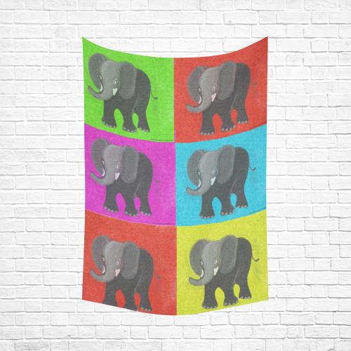 elephants Cotton Linen Wall Tapestry 60"x 90"
