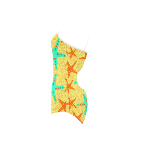 Starfish at the beach Strap Swimsuit ( Model S05)