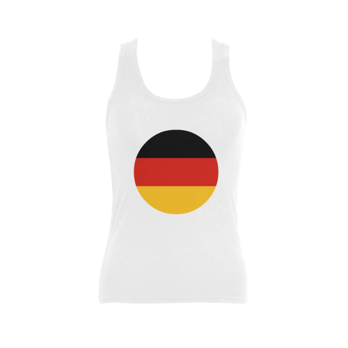 German Flag Colored Stripes Women's Shoulder-Free Tank Top (Model T35)