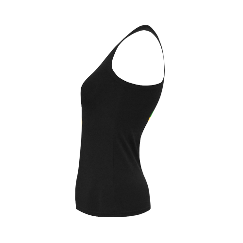 Rastafari Flag Colored Stripes Women's Shoulder-Free Tank Top (Model T35)