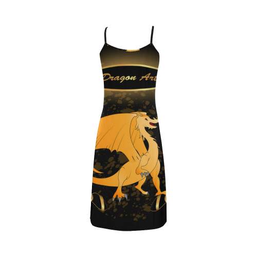 Funny cartoon dragon Alcestis Slip Dress (Model D05)