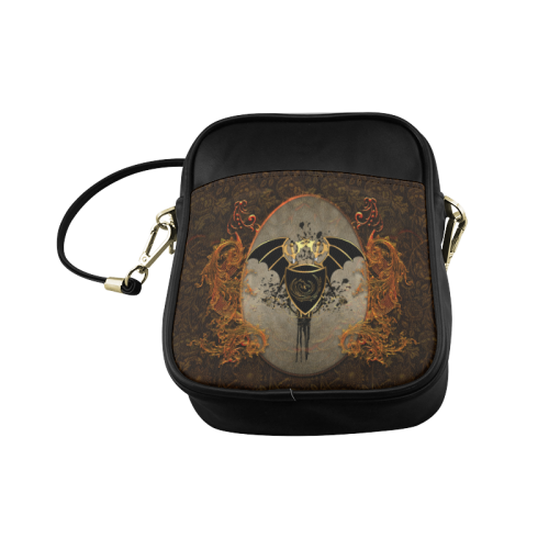 Dragon with swords and wings Sling Bag (Model 1627)