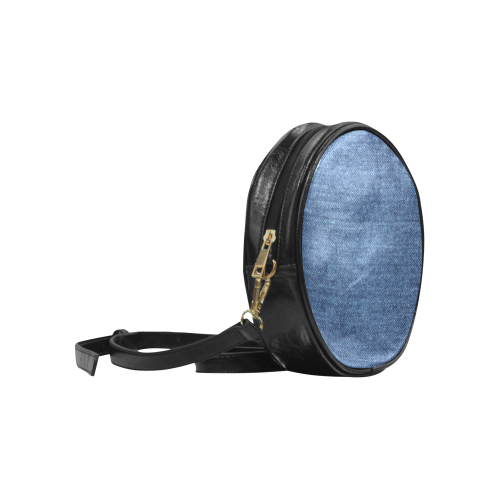 Classic Denim Blue Round Sling Bag (Model 1647)