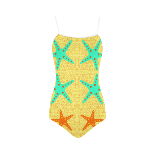 Starfish at the beach Strap Swimsuit ( Model S05)