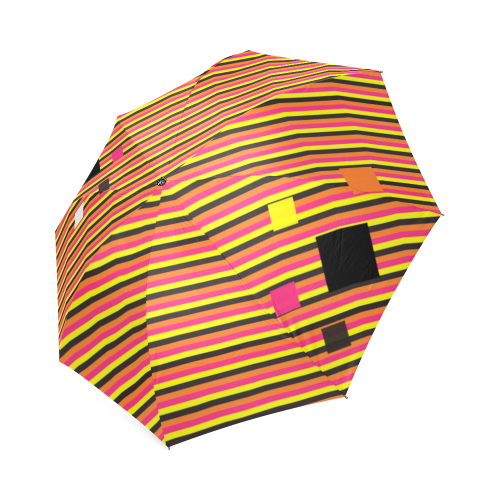 Stripes and squares Foldable Umbrella (Model U01)