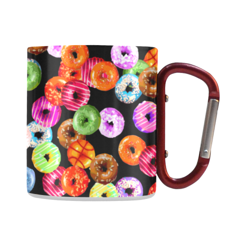 Colorful Yummy DONUTS pattern Classic Insulated Mug(10.3OZ)