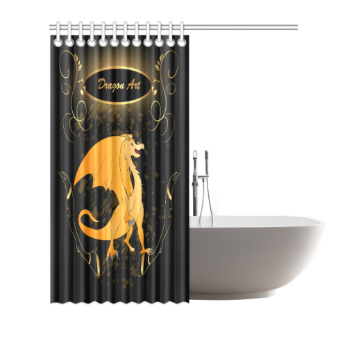 Funny cartoon dragon Shower Curtain 72"x72"