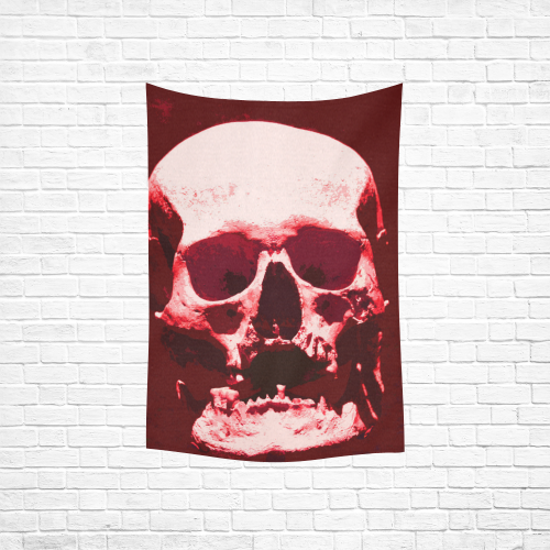 Skull 015 Q Cotton Linen Wall Tapestry 40"x 60"