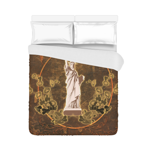 Statue of liberty with flowers Duvet Cover 86"x70" ( All-over-print)