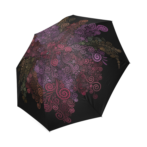 Psychedelic 3D Rose Foldable Umbrella (Model U01)