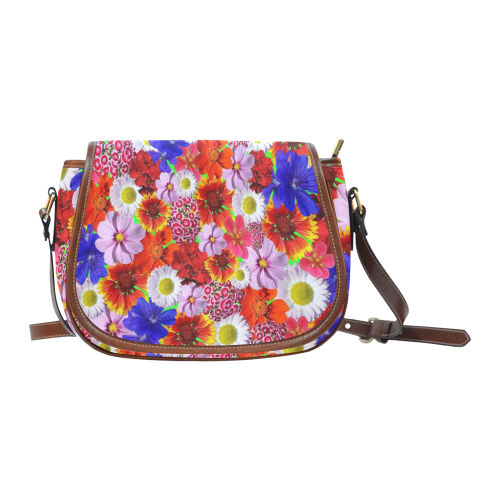 Delightful Daisies Saddle Bag/Small (Model 1649) Full Customization