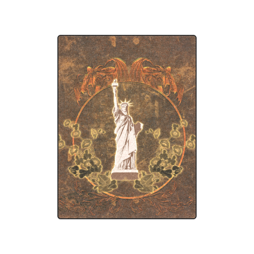 Statue of liberty with flowers Blanket 50"x60"